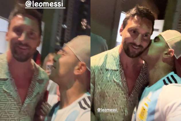 Video: Messi desató furor en su llegada a Miami y un fanático le dio un beso