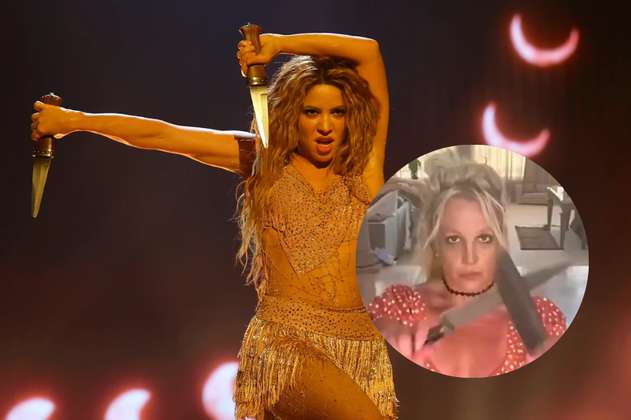 Britney Spears confiesa que se inspiró en Shakira para su baile con cuchillos