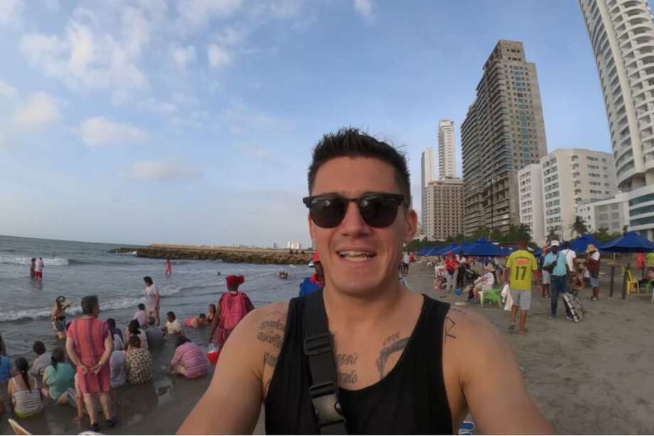 El youtuber 'Zazza el Italiano' también ha estado en ciudades como Medellín, Cali y Bogotá. 