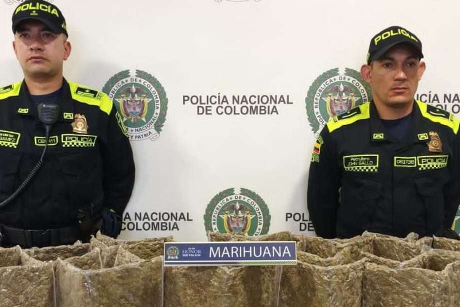 Incautan 12.665 gramos de marihuana en el Aeropuerto El Dorado.