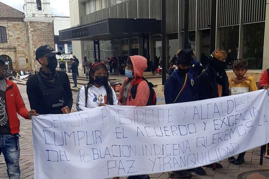 El 19 de octubre se registró una protesta de los indígenas Embera, en el  centro de Bogotá, que terminaron en disturbios.