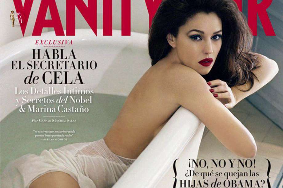La actriz y modelo italiana Mónica Bellucci en la portada de la revista Vanity Fair. / Efe