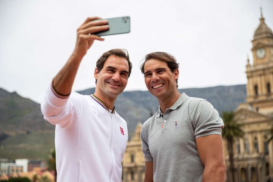 Roger Federer y Rafael Nadal en Sudáfrica.