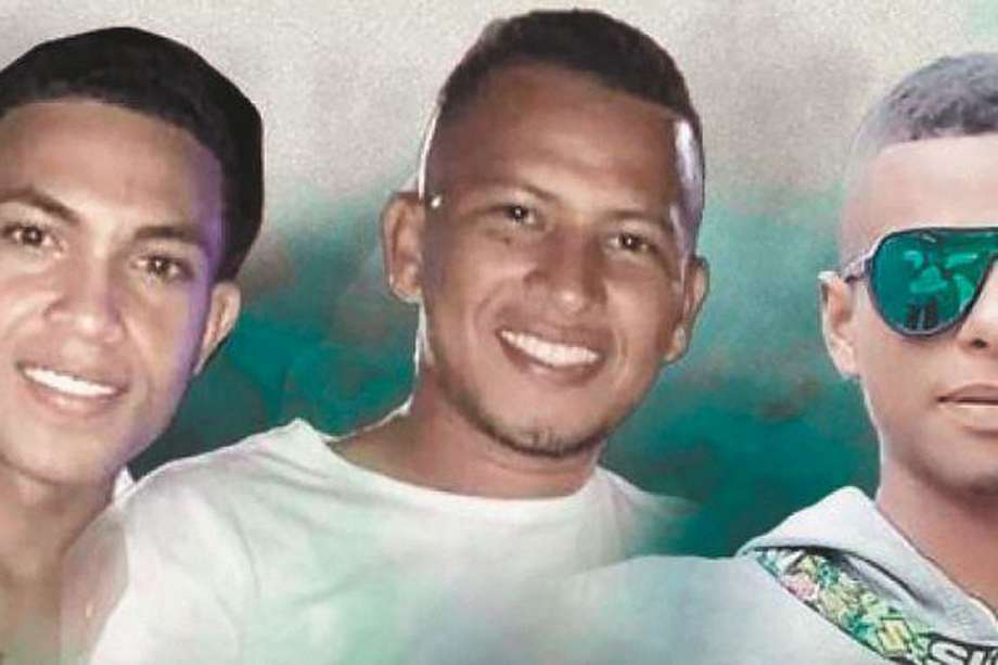 Carlos Alberto Ibáñez, José Carlos Arévalo y Jesús David Díaz, los tres jóvenes asesinados en Chochó (Sucre). / Cortesía
