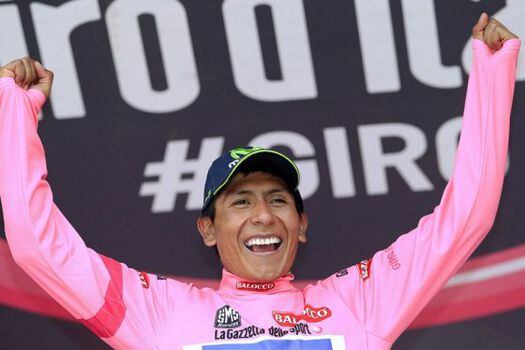Nairo Quintana en 2014 se coronó campeón del Giro de Italia. Foto: AFP