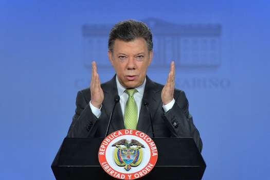 El presidente Juan Manuel Santos aseguró ayer que no les dará ventajas militares o territoriales a las Farc. / Presidencia