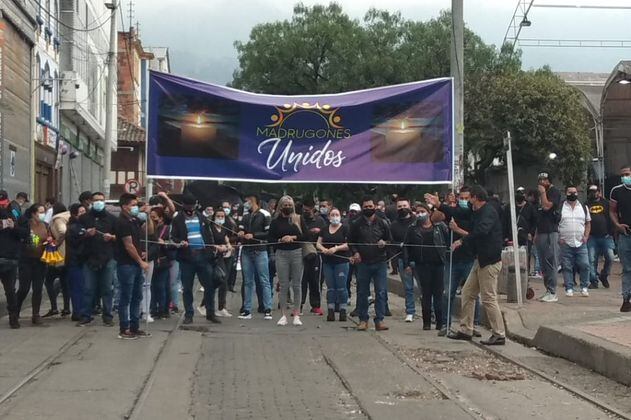 ¡Que regrese el madrugón!: empleados de San Victorino marchan en el centro de Bogotá