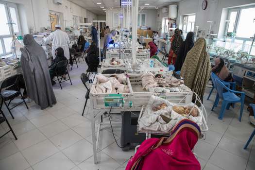 La unidad de cuidados intensivos neonatales del hospital Boost, apoyado por MSF, en Lashkar Gah, provincia de Helmand.