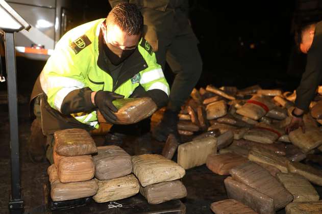 En imágenes: así fue el operativo en el que descubrieron dos toneladas de marihuana en el centro de Bogotá