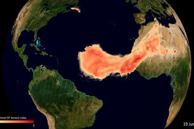 Así se ve “Godzilla”, la nube de polvo del Sahara, desde el espacio