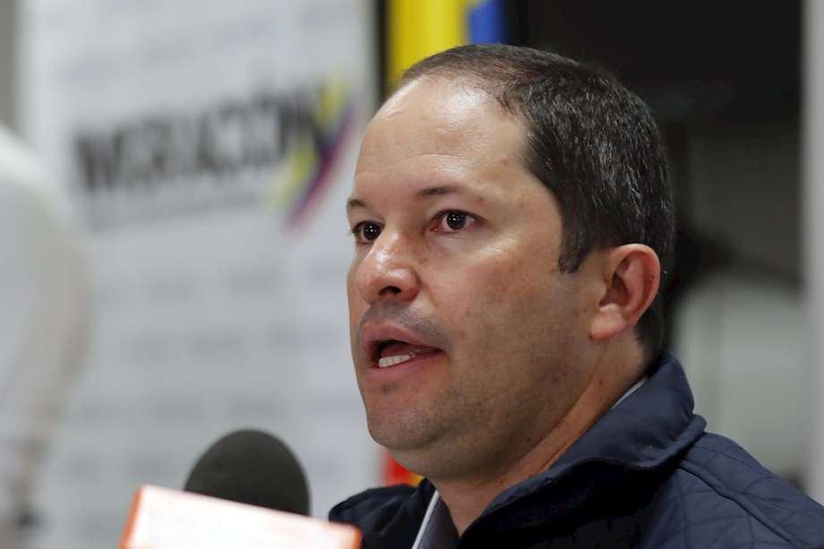 Juan Francisco Espinosa, director de Migración Colombia, durante un balance de venezolanos retornados hasta agosto.