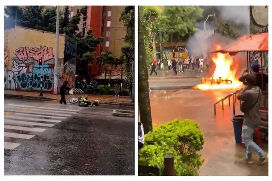 Los enfrentamientos se presentaron a lo largo de la tarde del 19 de mayo en los alrededores de la Universidad de Antioquia.