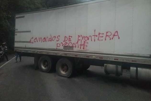 Comandos de Frontera instalaron retenes y vandalizaron vehículos en Caquetá