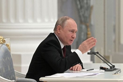 El presidente ruso, Vladimir Putin, durante una reunión con miembros del Consejo de Seguridad en Moscú.