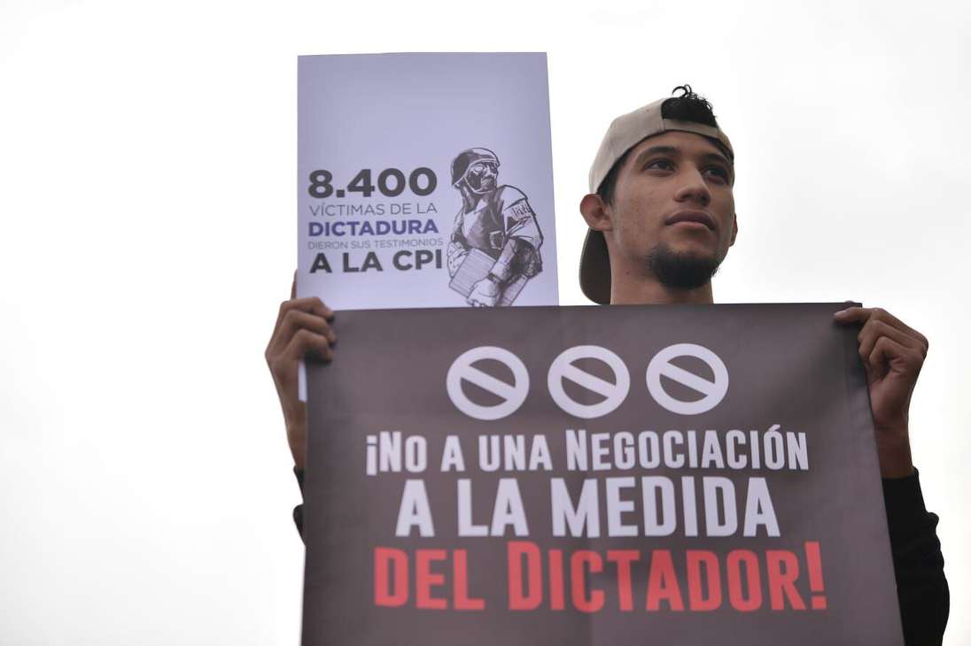 Protesta contra la cumbre por Venezuela