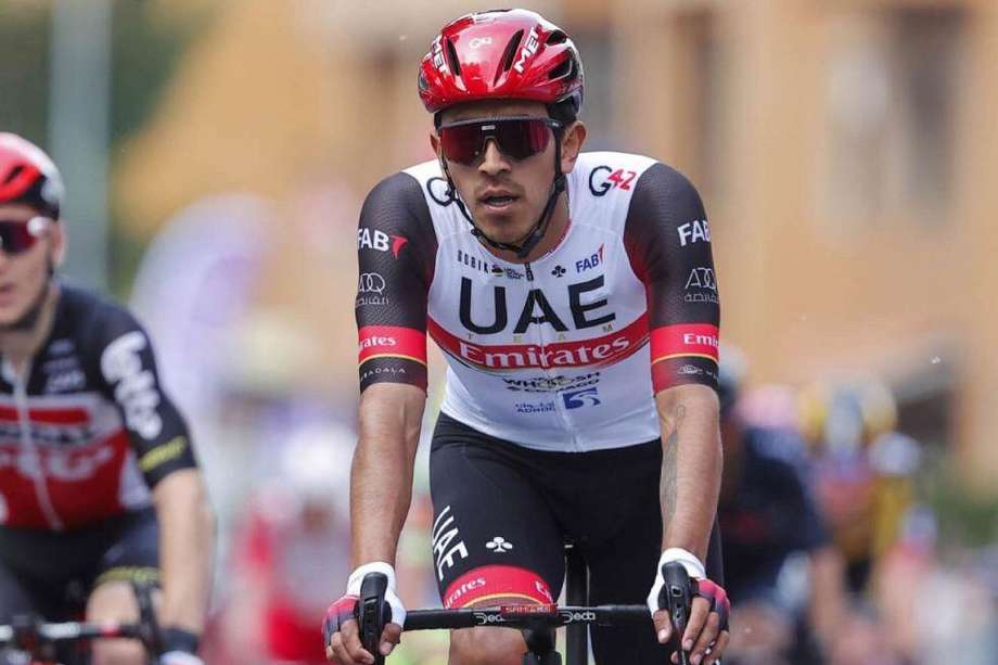 El ciclista colombiano Juan Sebastián Molano, del equipo UAE, cuarto en la segunda etapa de la Vuelta a España.
