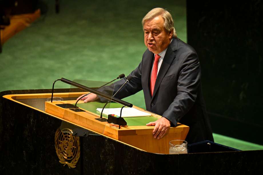 Antonio Guterres, secretario general de la ONU, durante su intervención. 