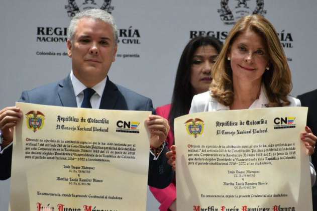 Iván Duque y Marta Lucía Ramírez fueron acreditados como presidente y vicepresidenta
