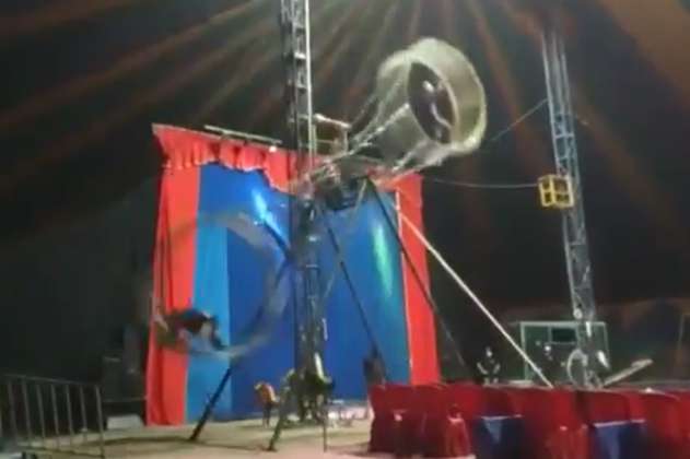 Acróbata cayó al vacío durante presentación de circo en Valledupar