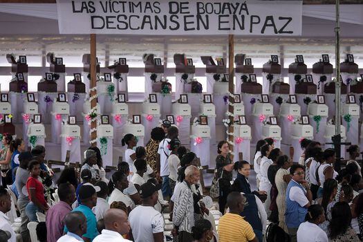 La comunidad de Bojayá denunció la falta de garantías que todavía tienen para tener una vida digna y sin violencia.  / Mauricio Alvarado - El Espectador