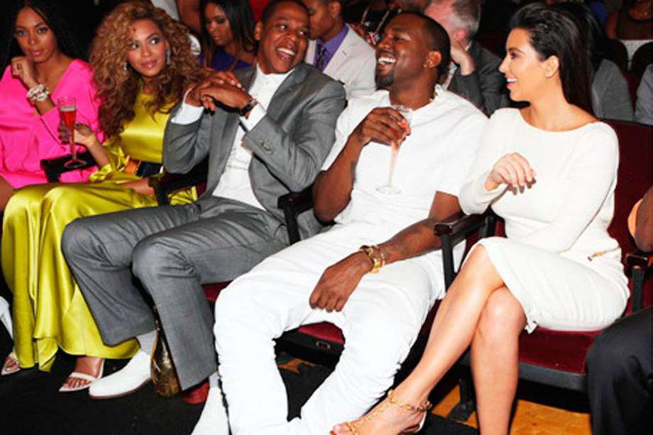 Beyoncé, Jay-Z, Kanye West y Kim Kardashian en los Premios BET 2012. / Agencias.