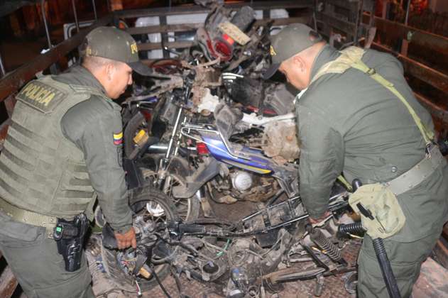 Desmantelan taller dedicado a la compra y venta de motos hurtadas en Cartagena