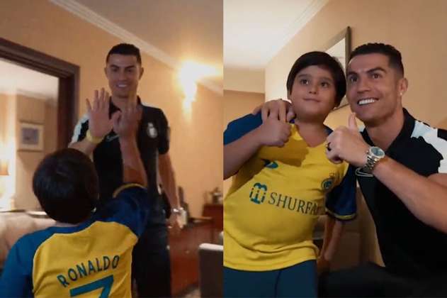El emotivo momento en el que un niño iraní conoció a Cristiano Ronaldo