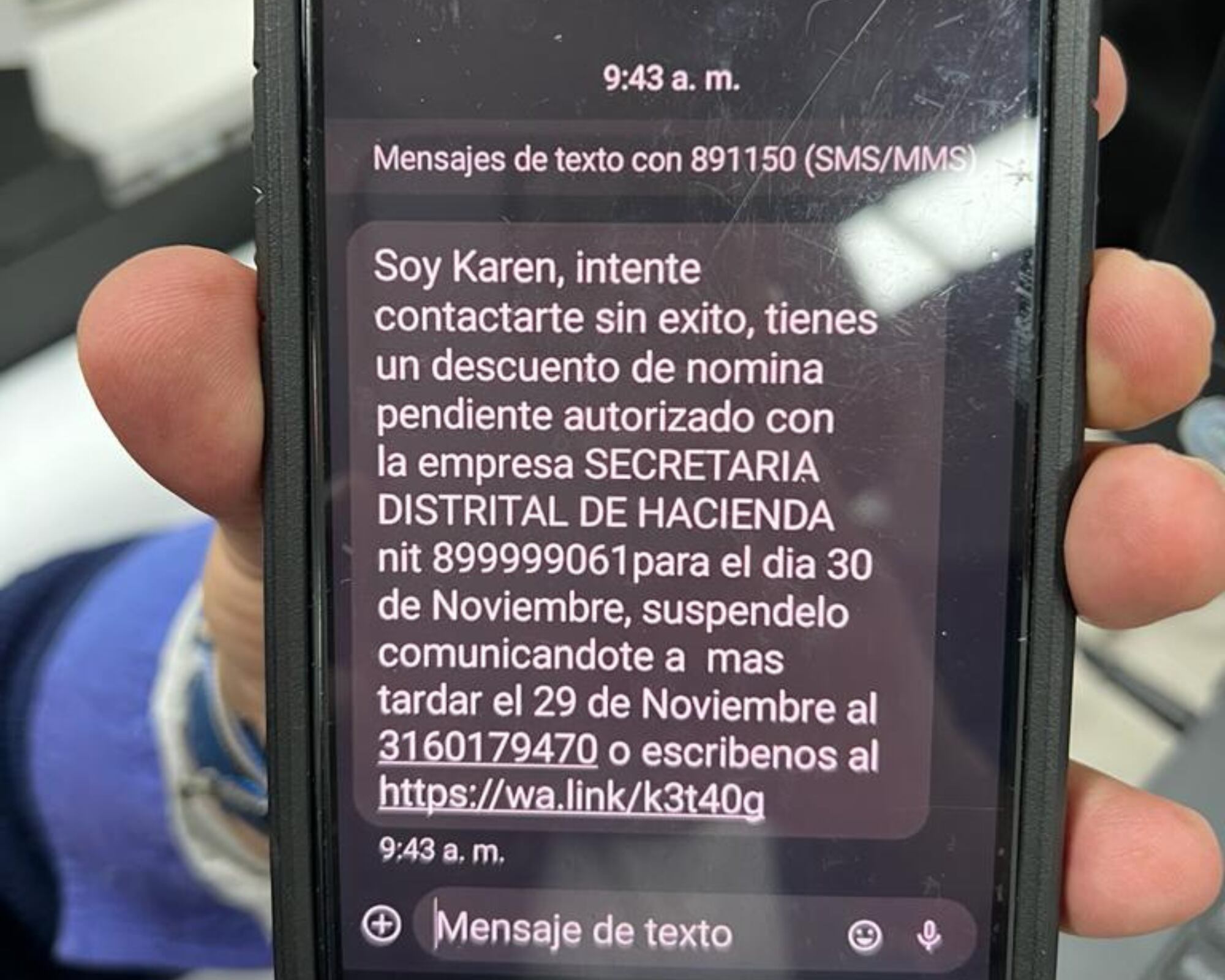 Ojo! Envían mensajes falsos a funcionarios del Distrito de supuestos  descuentos de nómina | Bogotá noticias hoy | EL ESPECTADOR