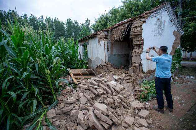 Temblor en China dejó edificaciones colapsadas y varios heridos