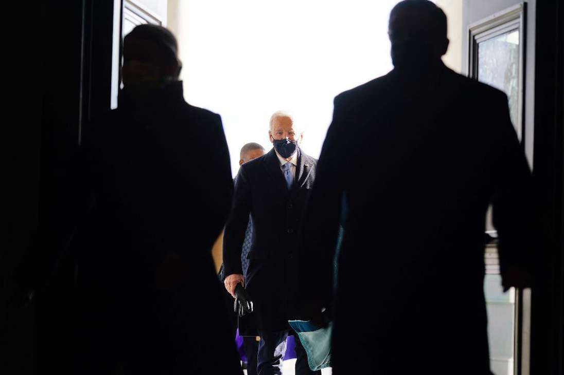 Joe Biden durante su llegada al Capitolio.