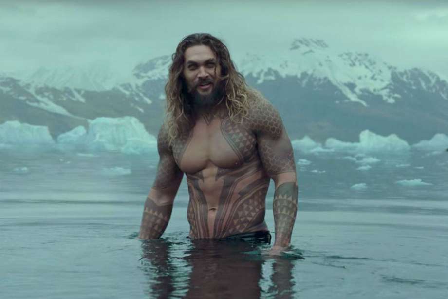 El actor Jason Momoa en una de las escenas de la película "Aquaman".