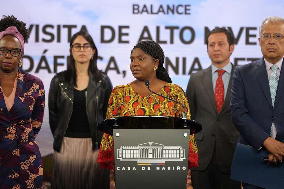La vicepresidenta encabezó este miércoles una rueda de prensa en Bogotá sobre los resultados del viaje a África.