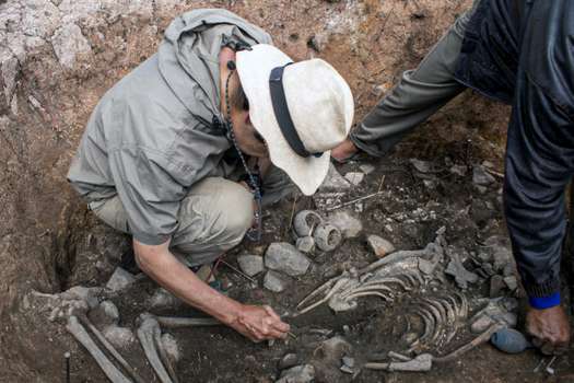 Un grupo de arqueólogos japoneses y peruanos halló la tumba de un sacerdote de 3.000 años de antigüedad junto a ofrendas de cerámicas, en un sitio ceremonial del norte de Perú. También, se encontraron dos sellos, uno con diseños de una cara antropomorfa y otro con la cara de un jaguar.