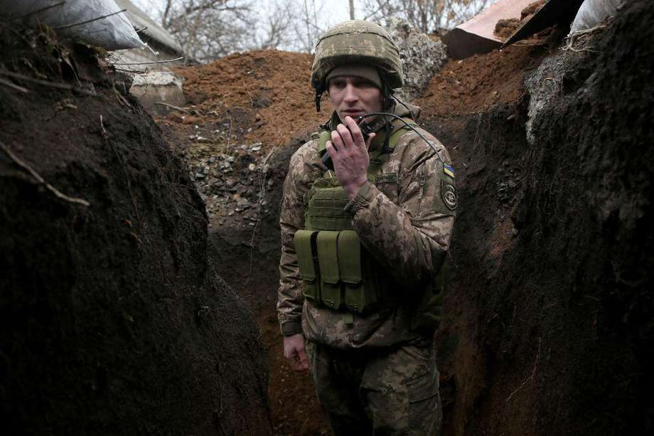Ucrania libra desde 2014 una guerra contra los separatistas prorrusos  en las regiones de Donetsk y Lugansk. Estas son las fuerzas ucranianas concentradas en la zona ante la amenaza rusa.