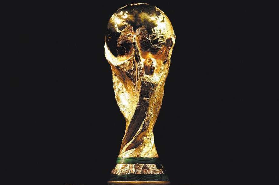 El trofeo de la Copa del Mundo de la FIFA, que este año se disputará en Catar. 