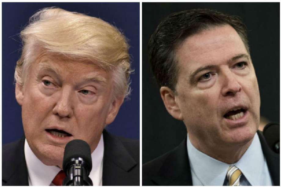 El presidente de Estados Unidos, Donald Trump y el exdirector del FBI, James Comey. / AFP