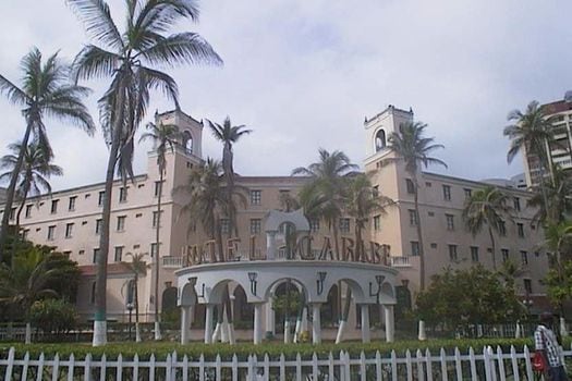 Fachada del Hotel Caribe, en Cartagena