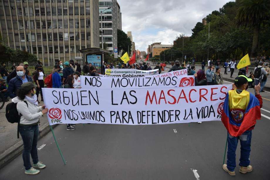 Paro nacional del 21 de septiembre de 2020 en Bogotá.