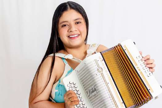 Nataly Patiño comenzó a concursar en festivales de acordeón cuando tenía ocho años. / Archivo Particular