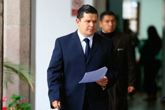 El consejero del Gobierno ecuatoriano, Sebastián Roldán, ofreció una rueda de prensa en Quito, Ecuador, en la que informó que el presidente ecuatoriano, Lenín Moreno, pidió a todos sus ministros de Gobierno que dimitan a fin de comenzar su segundo año de legislatura con un nuevo Ejecutivo. / EFE
