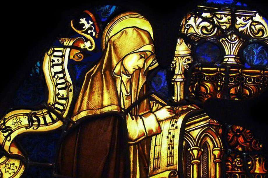 Hildegarda de Bingen aludía su escritura a “destellos de luz y una voz que le explicaban los coros de los salmos” del Antiguo testamento.