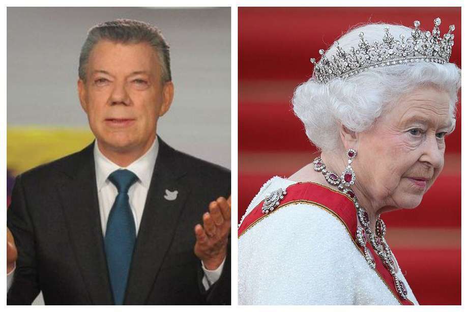Santos fue el único mandatario colombiano en reunirse con la fallecida monarca.