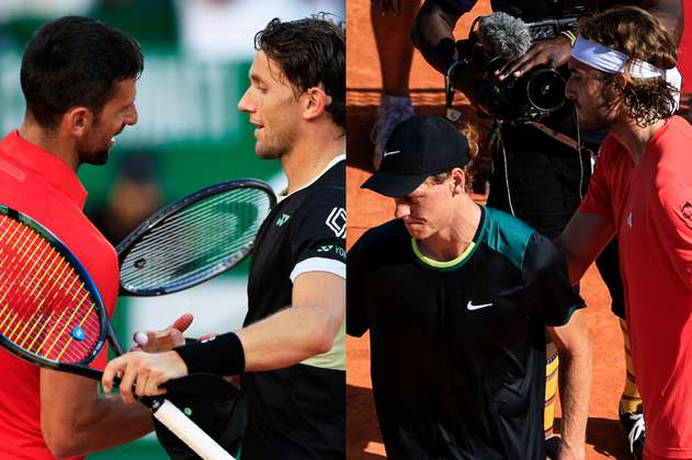 Ruud y Tsitsipás eliminaron a Djokovic y Sinner: hora y dónde ver la final de Montecarlo