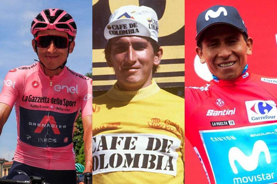 Egan Bernal, Nairo Quintana y Lucho Herrera son los tres colombianos que se han coronado en las tres grandes vueltas.