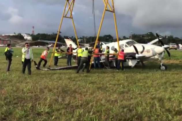 Una avioneta se salió de la pista del aeropuerto Palogrande, de Bucaramanga