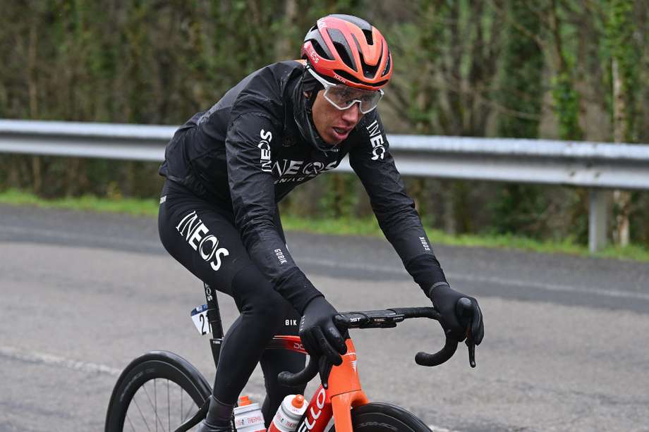 Egan Bernal la semana pasada en O Gran Camiño.