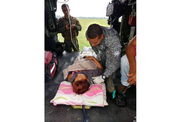 Fuerza Aérea rescató a mujer indígena que se quemó el 40% de su cuerpo