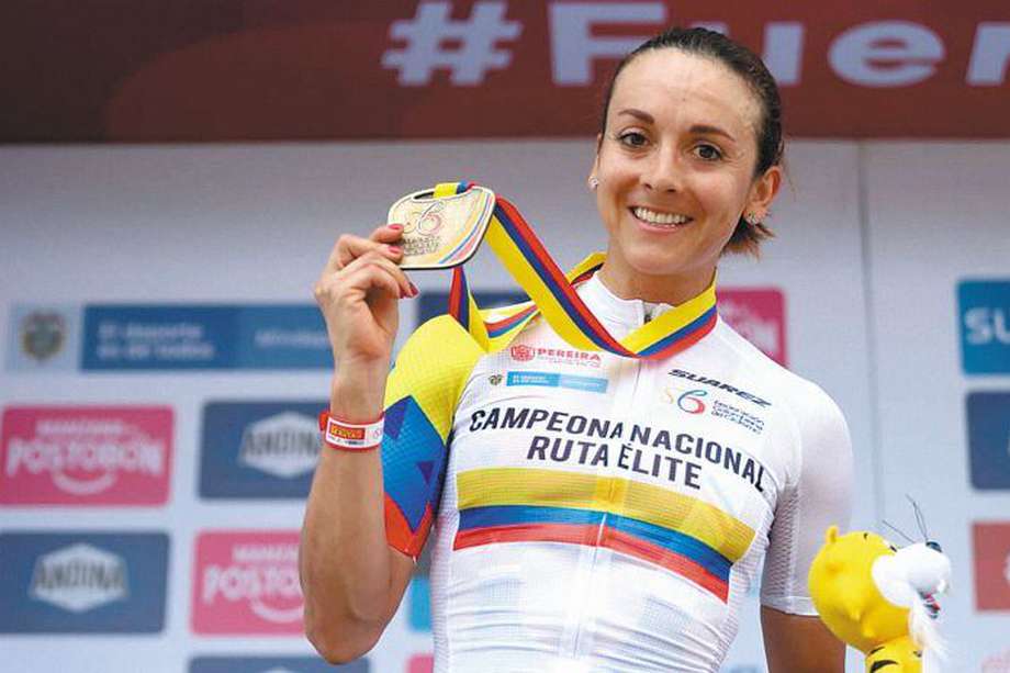 Este fue el sexto podio de la caldense Diana Carolina Peñuela en los Nacionales de Ruta.  / Éder Garcés - Fedeciclismo