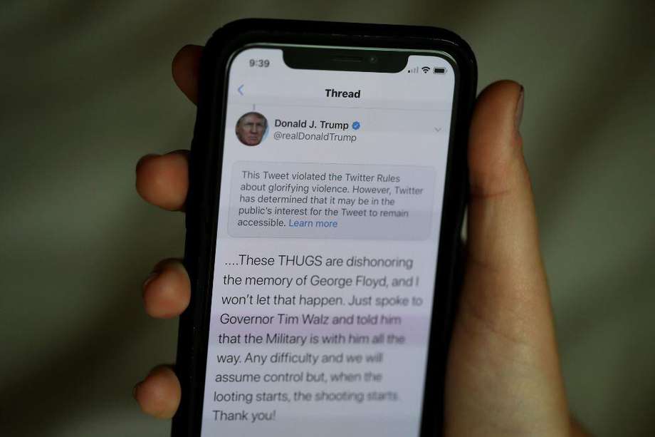 Recientemente Trump tuvo una confrontación con Twitter luego de que la plataforma vetara dos de sus tuits. / AFP