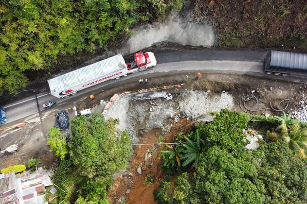 Así será el paso en la  autopista Medellín – Bogotá tras derrumbe en San Luis